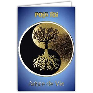AFIE 68-3002 Carte Pour Toi Arbre de Vie Yin Yang en Or Doré Brillant Porte-Bonheur Symbole Zen Sagesse Force Protection Paix Harmonie éveil équilibre Parfait pour Fête ou Anniversaire avec Enveloppe - Publicité AFIE 68-3002 Carte Pour Toi Arbre de Vie Yin Yang en Or Doré Brillant Porte-Bonheur Symbole Zen Sagesse Force Protection Paix Harmonie éveil équilibre Parfait pour Fête ou Anniversaire avec Enveloppe - Publicité