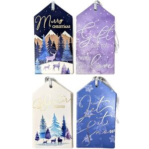YLAB Lot de 20 étiquettes cadeaux de Noël de luxe – Midnight Forest – Emballage écologique (1) - Publicité YLAB Lot de 20 étiquettes cadeaux de Noël de luxe – Midnight Forest – Emballage écologique (1) - Publicité