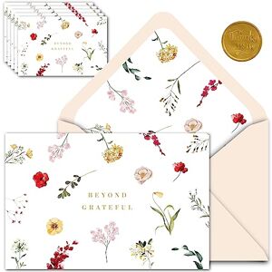 Gooji Lot de 20 cartes de remerciement « Prairie Beyond Grateful Floral » avec enveloppes, cartes de remerciement pour fête prénatale, cartes de remerciement pour fille, aquarelle, fête prénuptiale - Publicité Gooji Lot de 20 cartes de remerciement « Prairie Beyond Grateful Floral » avec enveloppes, cartes de remerciement pour fête prénatale, cartes de remerciement pour fille, aquarelle, fête prénuptiale - Publicité