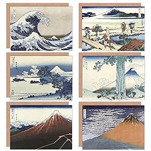 Artery8 Katsushika Hokusai Japon Mont Fuji Sagami Tempête Pluie Plage Vague Art Fin Pack de 6 Carte de Vœux - Publicité Artery8 Katsushika Hokusai Japon Mont Fuji Sagami Tempête Pluie Plage Vague Art Fin Pack de 6 Carte de Vœux - Publicité