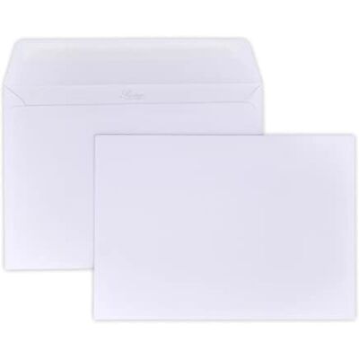 UNIVERS GRAPHIQUE Lot de 100 Enveloppe blanche Prestige C5 162 x 229 mm (A5, A4 plié en 2) Papier extra blanc épais 135 g, Patte autocollante pour carte de vœux, noël, invitation et mariage ref UGEVPRR127 - Publicité UNIVERS GRAPHIQUE Lot de 100 Enveloppe blanche Prestige C5 162 x 229 mm (A5, A4 plié en 2) Papier extra blanc épais 135 g, Patte autocollante pour carte de vœux, noël, invitation et mariage ref UGEVPRR127 - Publicité