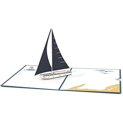 Lovepop voilier 3d pop-up carte de voeux - Publicité Lovepop voilier 3d pop-up carte de voeux - Publicité