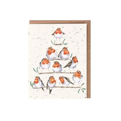 Wrendale Designs - Rockin Robins - 9cm - Carte - Publicité Wrendale Designs - Rockin Robins - 9cm - Carte - Publicité