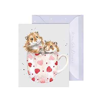 Wrendale Designs Wrendale GE101 Carte de vœux double avec enveloppe Mini carte Seulement pour toi, hamster, hamfuls of love 7,5 x 9 cm - Publicité Wrendale Designs Wrendale GE101 Carte de vœux double avec enveloppe Mini carte Seulement pour toi, hamster, hamfuls of love 7,5 x 9 cm - Publicité