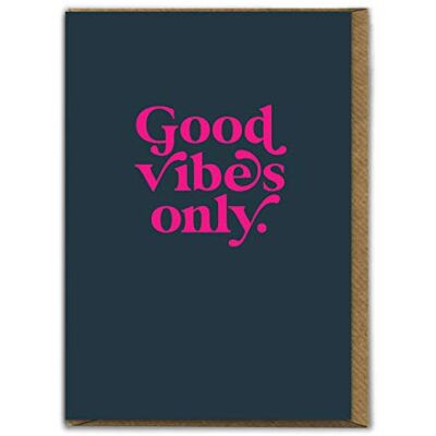 Candy Namaste – Carte « Good Vibes Only » – Format A6 – Carte d'anniversaire – Parfait pour les amis, les hommes, les femmes, les garçons, les petites amies, les partenaires - Publicité Candy Namaste – Carte « Good Vibes Only » – Format A6 – Carte d'anniversaire – Parfait pour les amis, les hommes, les femmes, les garçons, les petites amies, les partenaires - Publicité