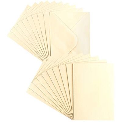 ideen mit herz Lot de cartes de vœux Finition nacre 10 cartes environ 250 g/m² + 10 enveloppes environ 120 g/m² En crème 10,5 cm x 14,8 cm (C6) - Publicité ideen mit herz Lot de cartes de vœux Finition nacre 10 cartes environ 250 g/m² + 10 enveloppes environ 120 g/m² En crème 10,5 cm x 14,8 cm (C6) - Publicité