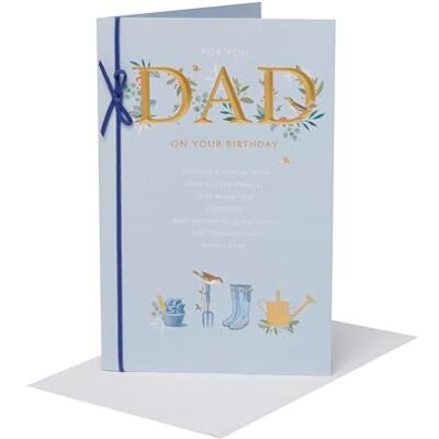 UK Greetings Carte d'anniversaire pour papa – Motif bleu et doré - Publicité UK Greetings Carte d'anniversaire pour papa – Motif bleu et doré - Publicité