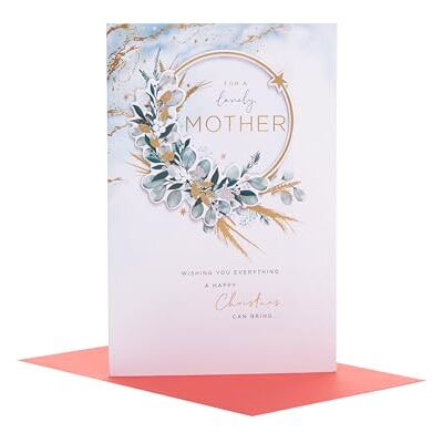 UK Greetings Carte de Noël pour mère Motif floral - Publicité UK Greetings Carte de Noël pour mère Motif floral - Publicité