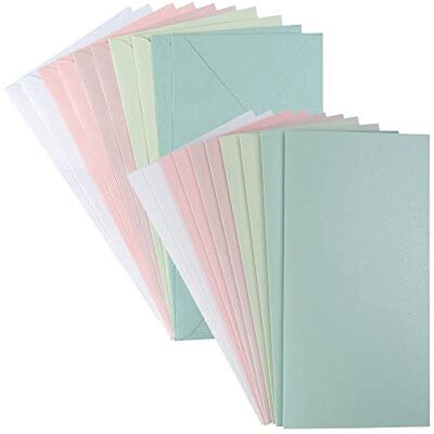 ideen mit herz Lot de 10 cartes de vœux Finition nacrée 10 cartes d'environ 250 g/m² et 10 enveloppes d'environ 120 g/m², pastel 02, format long - Publicité ideen mit herz Lot de 10 cartes de vœux Finition nacrée 10 cartes d'environ 250 g/m² et 10 enveloppes d'environ 120 g/m², pastel 02, format long - Publicité