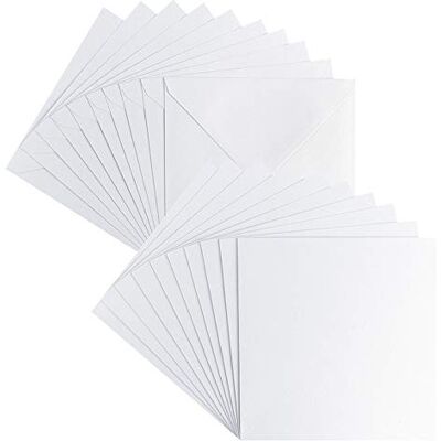ideen mit herz Lot de 10 cartes de vœux Finition nacrée 10 cartes d'environ 250 g/m² et 10 enveloppes d'environ 120 g/m² En blanc 16 x 16 cm - Publicité ideen mit herz Lot de 10 cartes de vœux Finition nacrée 10 cartes d'environ 250 g/m² et 10 enveloppes d'environ 120 g/m² En blanc 16 x 16 cm - Publicité
