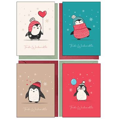 Monster Cable 40 cartes de Noël écologiques avec de jolis pingouins. Publicité Monster Cable 40 cartes de Noël écologiques avec de jolis pingouins. Publicité