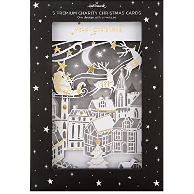 Carte de vœux Hallmark - Soutient une œuvre caritative - Recyclable - 5 pièces - Taille standard UK - Fête - Publicité Carte de vœux Hallmark - Soutient une œuvre caritative - Recyclable - 5 pièces - Taille standard UK - Fête - Publicité
