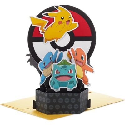 Hallmark Paper Wonder Carte d'anniversaire pop-up ou de fête des pères (Pokémon) - Publicité Hallmark Paper Wonder Carte d'anniversaire pop-up ou de fête des pères (Pokémon) - Publicité