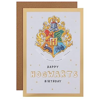 Hallmark Carte d'anniversaire Harry Potter avec blason de Poudlard - Publicité Hallmark Carte d'anniversaire Harry Potter avec blason de Poudlard - Publicité