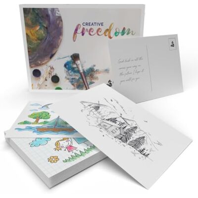 metaFox Blank Postcards Pack Cartes vierges parfaites pour les cadeaux de pleine conscience (50) - Publicité metaFox Blank Postcards Pack Cartes vierges parfaites pour les cadeaux de pleine conscience (50) - Publicité