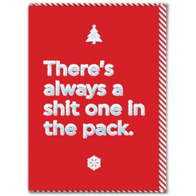 Candy Carte de Noël amusante – « Sh*t One In Pack » – Cartes de Noël grossières pour lui, elle, amis, famille – Humour festif et coquin - Publicité Candy Carte de Noël amusante – « Sh*t One In Pack » – Cartes de Noël grossières pour lui, elle, amis, famille – Humour festif et coquin - Publicité