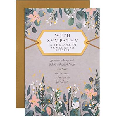 Hallmark Carte de condoléances – Motif floral classique avec poème chaleureux - Publicité Hallmark Carte de condoléances – Motif floral classique avec poème chaleureux - Publicité