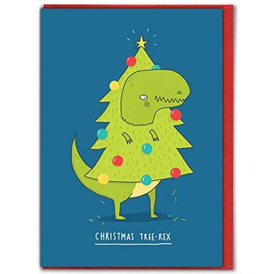 Candy Cartes de Noël amusantes pour fils Cartes de Noël dinosaures « Tree-Rex » Pour fils et fille - Publicité Candy Cartes de Noël amusantes pour fils Cartes de Noël dinosaures « Tree-Rex » Pour fils et fille - Publicité