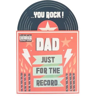 UK Greetings Carte d'anniversaire pour papa – Motif disque vinyle pop-up - Publicité UK Greetings Carte d'anniversaire pour papa – Motif disque vinyle pop-up - Publicité