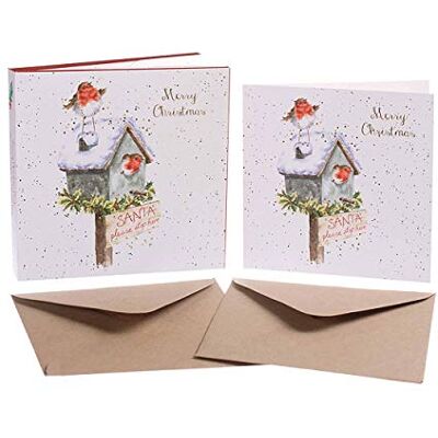 Wrendale Designs by Hannah Dale Lot de 8 boîtes de cartes de Noël « Please Stop Here » - Publicité Wrendale Designs by Hannah Dale Lot de 8 boîtes de cartes de Noël « Please Stop Here » - Publicité