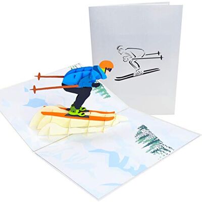 PopLife Carte de vœux pop-up 3D pour skieur de montagne – Carte d'anniversaire pour les fesses de ski et les amateurs de neige, cadeau de retraite pour patron, ski alpin – pour mari, petit ami, pour - Publicité PopLife Carte de vœux pop-up 3D pour skieur de montagne – Carte d'anniversaire pour les fesses de ski et les amateurs de neige, cadeau de retraite pour patron, ski alpin – pour mari, petit ami, pour - Publicité