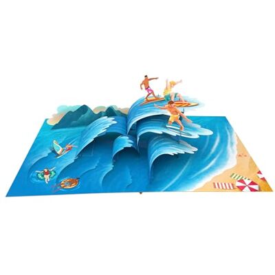 ASVP Shop Carte de vœux de surfeur – Vagues énormes avec des surfeurs sur l'océan – Parfait pour les amateurs de surf et toutes les occasions comme les anniversaires - Publicité ASVP Shop Carte de vœux de surfeur – Vagues énormes avec des surfeurs sur l'océan – Parfait pour les amateurs de surf et toutes les occasions comme les anniversaires - Publicité