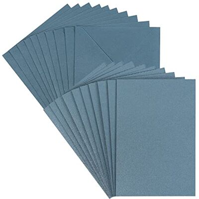 ideen mit herz Lot de 10 cartes de vœux Finition nacrée 10 cartes d'environ 250 g/m² et 10 enveloppes d'environ 120 g/m², bleu pigeon, format B6 - Publicité ideen mit herz Lot de 10 cartes de vœux Finition nacrée 10 cartes d'environ 250 g/m² et 10 enveloppes d'environ 120 g/m², bleu pigeon, format B6 - Publicité
