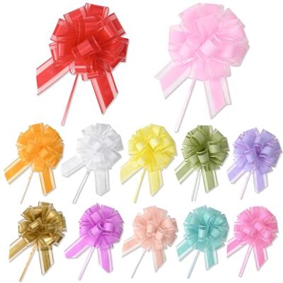 JNYUTEEN 12 Pièces Grands Nœuds Cadeaux, 6,7 Pouces Nœud à Tirer Emballage Cadeau, Nœuds DéCoratifs Grand Nœud Décoratifs à Tirer pour Cadeaux Mariage Anniversaire - Publicité JNYUTEEN 12 Pièces Grands Nœuds Cadeaux, 6,7 Pouces Nœud à Tirer Emballage Cadeau, Nœuds DéCoratifs Grand Nœud Décoratifs à Tirer pour Cadeaux Mariage Anniversaire - Publicité