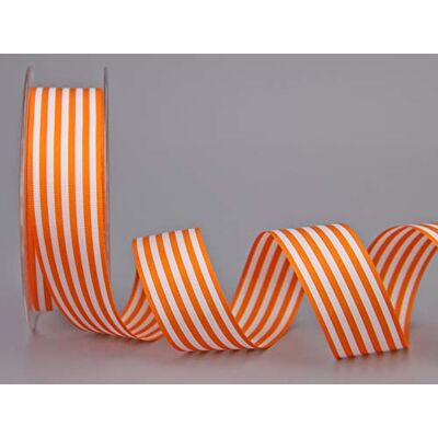 finemark 25 m x 25 mm Ruban décoratif à rayures Orange en tissu pour décoration de cadeaux élégante Anniversaire Pâques Cartes Taffetas - Publicité finemark 25 m x 25 mm Ruban décoratif à rayures Orange en tissu pour décoration de cadeaux élégante Anniversaire Pâques Cartes Taffetas - Publicité