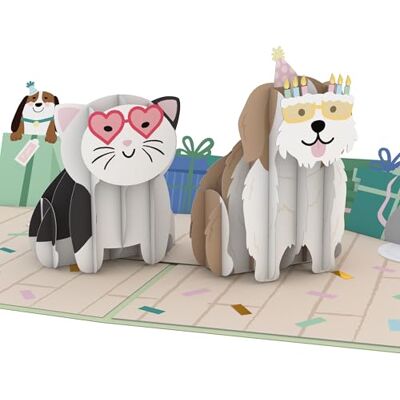 Lovepop Carte d'anniversaire d'anniversaire avec chats et chiens avec cadeau pop-up – Carte d'anniversaire – Carte de vœux pop-up 3D faite à la main – Carte d'anniversaire – 12,7 x 17,8 cm - Publicité Lovepop Carte d'anniversaire d'anniversaire avec chats et chiens avec cadeau pop-up – Carte d'anniversaire – Carte de vœux pop-up 3D faite à la main – Carte d'anniversaire – 12,7 x 17,8 cm - Publicité