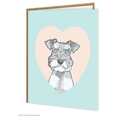 Candy La Carte Idéale pour les amateurs de 'Schnauzer'. – Cute A6 carte de vœux d'anniversaire - Publicité Candy La Carte Idéale pour les amateurs de 'Schnauzer'. – Cute A6 carte de vœux d'anniversaire - Publicité