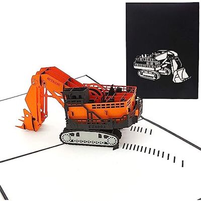 PopLife Cards machine d'excavation Digger 3d pop up carte de voeux toutes les occasions - Publicité PopLife Cards machine d'excavation Digger 3d pop up carte de voeux toutes les occasions - Publicité
