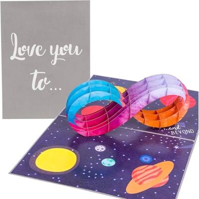 PopLife Carte pop-up 3D Love You to Infinity – Anniversaire, fête des mères, fête des pères, remise de diplôme, Saint Valentin – pour elle, lui, mari, femme, fils, fille, maman, papa - Publicité PopLife Carte pop-up 3D Love You to Infinity – Anniversaire, fête des mères, fête des pères, remise de diplôme, Saint Valentin – pour elle, lui, mari, femme, fils, fille, maman, papa - Publicité
