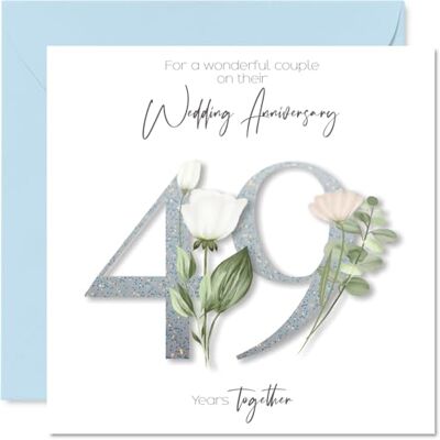 Stuff4 Carte d’anniversaire de mariage 49e pour couple Motif floral élégant, Carte carrée avec enveloppe, message à l’intérieur, Qualité premium 145mmx145mm - Publicité Stuff4 Carte d’anniversaire de mariage 49e pour couple Motif floral élégant, Carte carrée avec enveloppe, message à l’intérieur, Qualité premium 145mmx145mm - Publicité