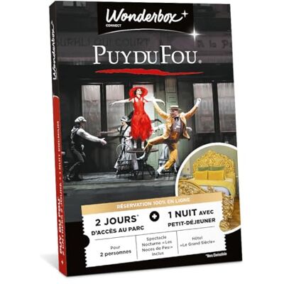 WONDERBOX Connect Coffret Cadeau PUY du Fou Premium pour 2 pers. 2 entrées pour 2 jours au Puy du Fou 1 nuit avec petit-déjeuner Validité 27 mois - Publicité WONDERBOX Connect Coffret Cadeau PUY du Fou Premium pour 2 pers. 2 entrées pour 2 jours au Puy du Fou 1 nuit avec petit-déjeuner Validité 27 mois - Publicité