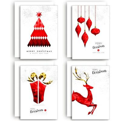 Panda Lot de 40 cartes de Noël écologiques élégantes avec enveloppes (40 cartes de Noël rouges élégantes) - Publicité Panda Lot de 40 cartes de Noël écologiques élégantes avec enveloppes (40 cartes de Noël rouges élégantes) - Publicité