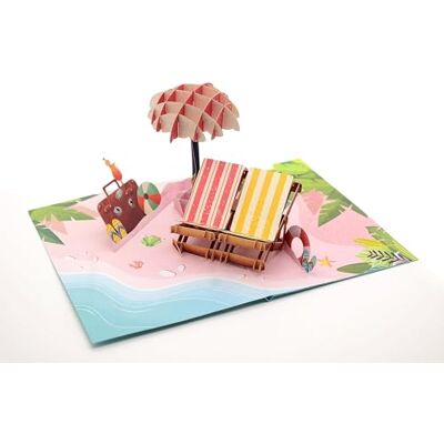 ASVP Shop 3D Pop Up Oceanfront Card for All Occasions, Handmade Card, Holiday Voucher, Birthday Card, Greetings Card, Beach, Bon Voyage, Vacation, Retirement, Mother’s Day, Father’s Day - Publicité ASVP Shop 3D Pop Up Oceanfront Card for All Occasions, Handmade Card, Holiday Voucher, Birthday Card, Greetings Card, Beach, Bon Voyage, Vacation, Retirement, Mother’s Day, Father’s Day - Publicité