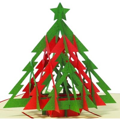 Lin POPUP® Cartes de Noël 3D Sapin de Noël (#423) - Publicité Lin POPUP® Cartes de Noël 3D Sapin de Noël (#423) - Publicité