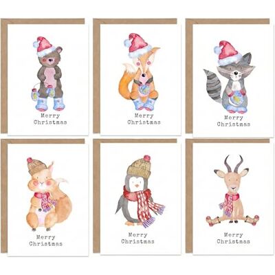 Panda 48 cartes de Noël recyclées, respectueuses de l'environnement, mignonnes.. Publicité Panda 48 cartes de Noël recyclées, respectueuses de l'environnement, mignonnes.. Publicité