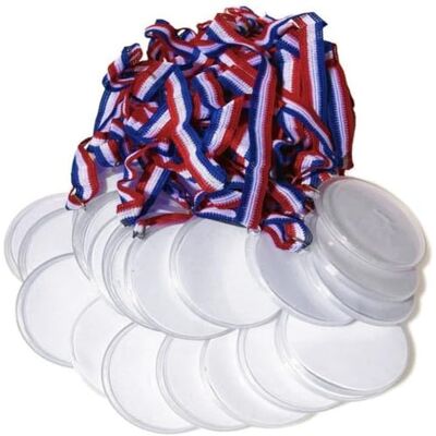 CAIONPLE Lot de 24 médailles à faire soi-même pour vos propres médailles de récompense, médailles pour enfants, entreprises, sports, festivals - Publicité CAIONPLE Lot de 24 médailles à faire soi-même pour vos propres médailles de récompense, médailles pour enfants, entreprises, sports, festivals - Publicité