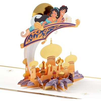 Hallmark Signature Paper Wonder Carte pop-up Princesse Disney (Aladdin, un tout nouveau monde) pour mariage, remise de diplôme, nouvel emploi - Publicité Hallmark Signature Paper Wonder Carte pop-up Princesse Disney (Aladdin, un tout nouveau monde) pour mariage, remise de diplôme, nouvel emploi - Publicité