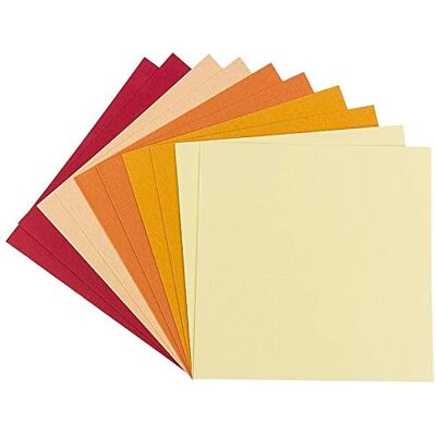 ideen mit herz Lot de cartes de vœux 10 cartes colorées avec 10 enveloppes blanches aspect lin noble vierge neutre (Tons rouge et jaune, 16 x 16 cm) - Publicité ideen mit herz Lot de cartes de vœux 10 cartes colorées avec 10 enveloppes blanches aspect lin noble vierge neutre (Tons rouge et jaune, 16 x 16 cm) - Publicité