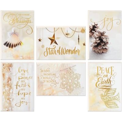 Hallmark Assortiment de cartes de Noël religieuses (6 motifs, 24 cartes avec enveloppes) - Publicité Hallmark Assortiment de cartes de Noël religieuses (6 motifs, 24 cartes avec enveloppes) - Publicité