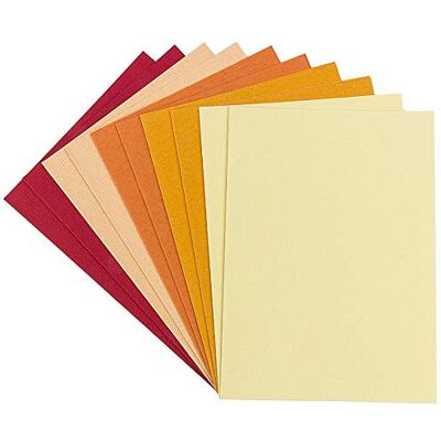 ideen mit herz Lot de cartes de vœux 10 cartes colorées avec 10 enveloppes blanches aspect lin noble vierge neutre (Tons rouge et jaune, Din B6 16,5 x 11,5 cm) - Publicité ideen mit herz Lot de cartes de vœux 10 cartes colorées avec 10 enveloppes blanches aspect lin noble vierge neutre (Tons rouge et jaune, Din B6 16,5 x 11,5 cm) - Publicité