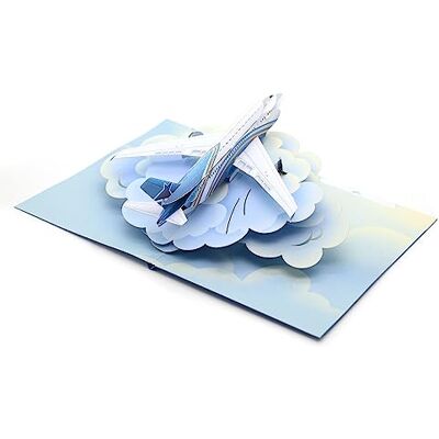 ASVP Shop 3D Pop Up Airplane Card for All Occasions, Handmade Card, Souvenir, Birthday Card, Greetings Card, Card for Him/Her, Pilot Gift - Publicité ASVP Shop 3D Pop Up Airplane Card for All Occasions, Handmade Card, Souvenir, Birthday Card, Greetings Card, Card for Him/Her, Pilot Gift - Publicité