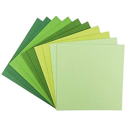 ideen mit herz Lot de cartes de vœux 10 cartes colorées avec 10 enveloppes blanches aspect lin noble vierge neutre (Tons verts, 16 x 16 cm) - Publicité ideen mit herz Lot de cartes de vœux 10 cartes colorées avec 10 enveloppes blanches aspect lin noble vierge neutre (Tons verts, 16 x 16 cm) - Publicité