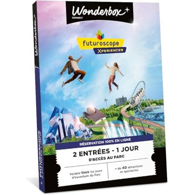 Wonderbox Connect Coffret Cadeau Futuroscope 2A1J Pour 2 pers. Publicité Wonderbox Connect Coffret Cadeau Futuroscope 2A1J Pour 2 pers. Publicité