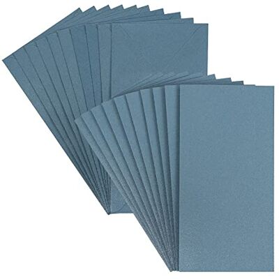ideen mit herz Lot de 10 cartes de vœux Finition nacrée 10 cartes d'environ 250 g/m² et 10 enveloppes d'environ 120 g/m², bleu pigeon, format long - Publicité ideen mit herz Lot de 10 cartes de vœux Finition nacrée 10 cartes d'environ 250 g/m² et 10 enveloppes d'environ 120 g/m², bleu pigeon, format long - Publicité