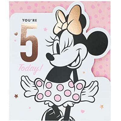 UK Greetings Carte d'anniversaire 5 ans Disney pour fille – Carte d'anniversaire Minnie Mouse pour fille – Carte de 5e anniversaire Minnie Mouse pour fille, multicolore (698257-0-1), 159 x 184 mm - Publicité UK Greetings Carte d'anniversaire 5 ans Disney pour fille – Carte d'anniversaire Minnie Mouse pour fille – Carte de 5e anniversaire Minnie Mouse pour fille, multicolore (698257-0-1), 159 x 184 mm - Publicité