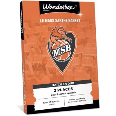 WONDERBOX Connect Coffret Cadeau MSB Le Mans pour 2 pers. 2 places pour 1 match au choix Parmi 17 matchs par an, valable pour tous les matchs à domicile Validité 27 mois - Publicité WONDERBOX Connect Coffret Cadeau MSB Le Mans pour 2 pers. 2 places pour 1 match au choix Parmi 17 matchs par an, valable pour tous les matchs à domicile Validité 27 mois - Publicité